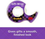 Scotch Gift Wrap Tape, 6 Rolls, The Go-To Tape for the Holidays, 3/4 x 650 Inches, Dispensered (615-GW) - Image 7